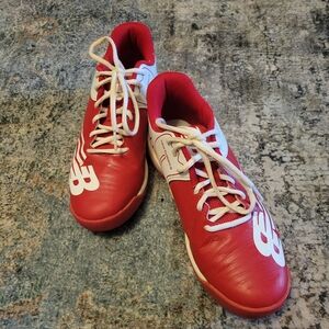 New Balance Red & White Unisex Cleats Size 4.5